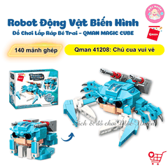 Đồ chơi lắp ráp Qman 41208 - Chú cua vui vẻ (140 chi tiết)