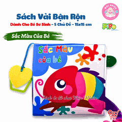 Sách vải tương tác lật mở cho bé nhận biết màu sắc, học chữ, tập đếm, 4 mùa (lẻ cuốn) size cơ bản 15x15 - Pipovietnam