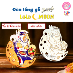 Đèn lồng gỗ Lalamoon Trung Thu 2024 - Bộ Kit tự làm đèn trông trăng tự do sáng tạo Lalala baby