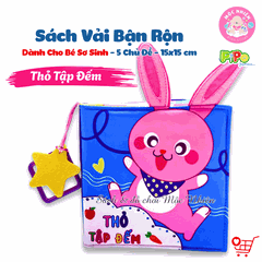 Sách vải tương tác lật mở cho bé nhận biết màu sắc, học chữ, tập đếm, 4 mùa (lẻ cuốn) size cơ bản 15x15 - Pipovietnam