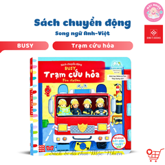 Sách tương tác - Sách chuyển động - Busy - Fire station - Trạm cứu hỏa - Đinh Tị Books
