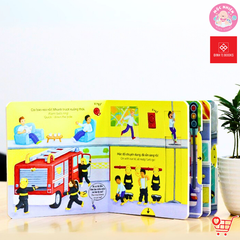 Sách tương tác - Sách chuyển động - Busy - Fire station - Trạm cứu hỏa - Đinh Tị Books