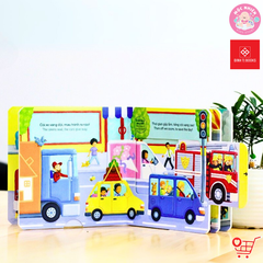 Sách tương tác - Sách chuyển động - Busy - Fire station - Trạm cứu hỏa - Đinh Tị Books