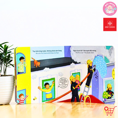Sách tương tác - Sách chuyển động - Busy - Fire station - Trạm cứu hỏa - Đinh Tị Books