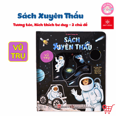 Combo 02 cuốn Sách xuyên thấu Vũ trụ, Sở thú - Tương tác cho bé từ 3 đến 6 tuổi - Đinh Tị Books