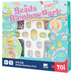 Đồ chơi vòng tay charm chính hãng TOI - Vòng tay thủ công cho bé gái DIY 3 chủ đề bé tự xỏ dây luồn hạt