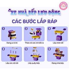 Bộ đồ chơi nhập vai Xe lưu động cho trẻ từ 3 tuổi - Chất liệu nhựa ABS cao cấp - Toys&Joys