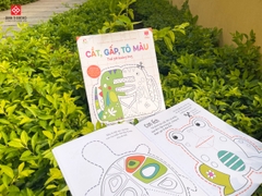 Sách - Cắt, gấp, tô màu - Hơn 20 hình dán và sticker rèn luyện kỹ năng cho trẻ 3 - 9 tuổi