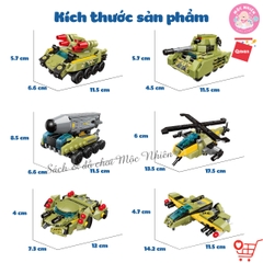 Đồ chơi lắp ráp xếp hình Qman 41108 - Biệt đội quân sự (783 mảnh ghép)