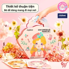 Bộ trang điểm thiết kế thời trang Mideer 3 trong 1 - Princess Fantasy Makeup - Dành cho bé gái từ 3 tuổi
