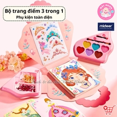 Bộ trang điểm thiết kế thời trang Mideer 3 trong 1 - Princess Fantasy Makeup - Dành cho bé gái từ 3 tuổi