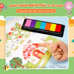 Bộ Tranh Tô Màu Vân Tay Cho Bé - Vân Tay Diệu Kỳ Finger Painting Kèm Màu Vân Tay - Lalala Baby