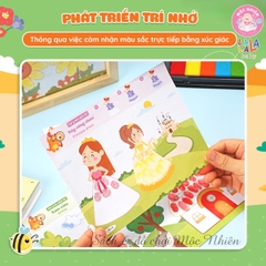 Bộ Tranh Tô Màu Vân Tay Cho Bé - Vân Tay Diệu Kỳ Finger Painting Kèm Màu Vân Tay - Lalala Baby