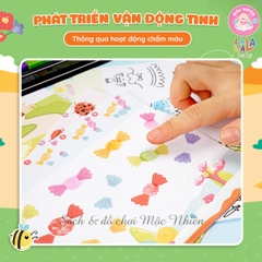 Bộ Tranh Tô Màu Vân Tay Cho Bé - Vân Tay Diệu Kỳ Finger Painting Kèm Màu Vân Tay - Lalala Baby