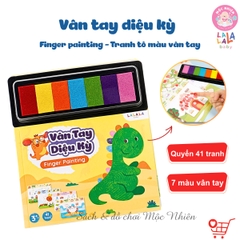 Bộ Tranh Tô Màu Vân Tay Cho Bé - Vân Tay Diệu Kỳ Finger Painting Kèm Màu Vân Tay - Lalala Baby