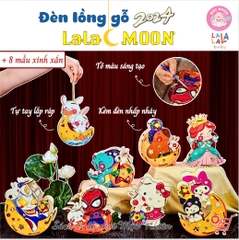 Đèn lồng gỗ Lalamoon Trung Thu 2024 - Bộ Kit tự làm đèn trông trăng tự do sáng tạo Lalala baby