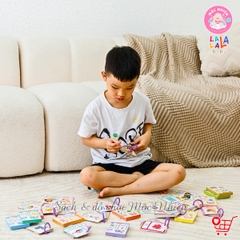 Thẻ học thông minh Mini Flashcard song ngữ Anh - Việt nhiều chủ đề cho bé - thương hiệu Lalala baby