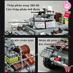 Đồ chơi xếp hình, lắp ráp Qman 21028 - Tiến Công Nhanh (1058 mảnh ghép)