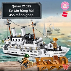 Đồ chơi lắp ráp, xếp hình Qman 21025 - Sơ tán hàng hải (455 chi tiết)
