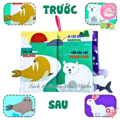 Đồ Chơi Giáo Dục Sớm Sách Vải Tương Tác Song Ngữ - Đoán Đuôi Con Vật - Pipo Vietnam