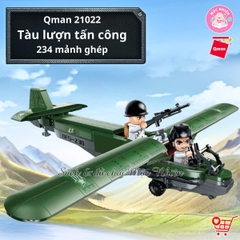 Đồ chơi lắp ráp, xếp hình Qman 21022 - Tàu Lượn Tấn Công (234 mảnh ghép)
