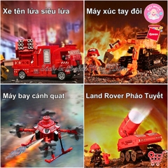 Đồ chơi lắp ráp, xếp hình Qman 12021 - Đội cứu hỏa cơ động (275 mảnh ghép)