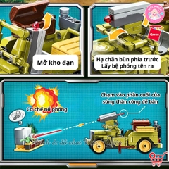 Đồ chơi lắp ráp, xếp hình Qman 21011 - Xe Jeep (264 mảnh ghép)