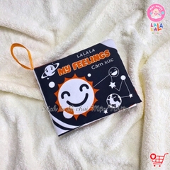 Sách vải mini kích thích thị giác cho bé sơ sinh 0 đến 12 tháng - Thương hiệu Lalala Baby - 8 trang kích thước 12x11 cm