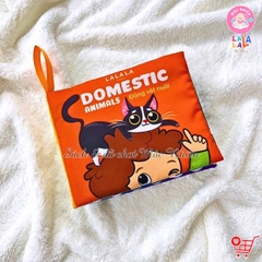 Sách vải mini kích thích thị giác cho bé sơ sinh 0 đến 12 tháng - Thương hiệu Lalala Baby - 8 trang kích thước 12x11 cm