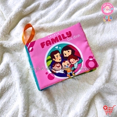 Sách vải mini kích thích thị giác cho bé sơ sinh 0 đến 12 tháng - Thương hiệu Lalala Baby - 8 trang kích thước 12x11 cm