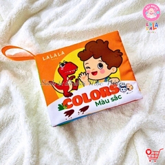 Sách vải mini kích thích thị giác cho bé sơ sinh 0 đến 12 tháng - Thương hiệu Lalala Baby - 8 trang kích thước 12x11 cm
