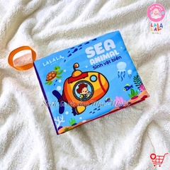 Sách vải mini kích thích thị giác cho bé sơ sinh 0 đến 12 tháng - Thương hiệu Lalala Baby - 8 trang kích thước 12x11 cm