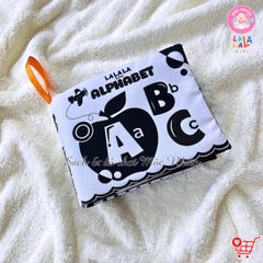 Sách vải mini kích thích thị giác cho bé sơ sinh 0 đến 12 tháng - Thương hiệu Lalala Baby - 8 trang kích thước 12x11 cm