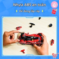 Đồ chơi lắp ráp xếp hình Qman 91002 - Xe đua rực lửa (338 mảnh ghép)
