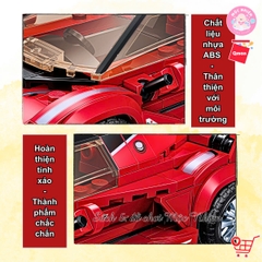 Đồ chơi lắp ráp xếp hình Qman 91002 - Xe đua rực lửa (338 mảnh ghép)