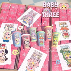 Blindbox Ly mù Baby three phiên bản V2 400% - Túi mù Hộp mù ngẫu nhiên - Ly nhựa mù in 3D nổi