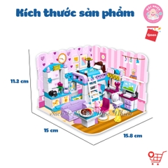 Đồ chơi lắp ráp Qman 4801 - Phòng của bé gái (194 mảnh ghép) - Dành cho bé từ 6 tuổi