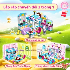 Đồ chơi lắp ráp Qman 4801 - Phòng của bé gái (194 mảnh ghép) - Dành cho bé từ 6 tuổi