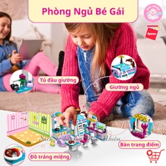 Đồ chơi lắp ráp Qman 4801 - Phòng của bé gái (194 mảnh ghép) - Dành cho bé từ 6 tuổi