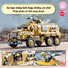 Đồ chơi lắp ráp Qman 22014 - Xe Quân Sự Hạng Nặng (603 Mảnh Ghép) - Dành Cho Bé Trai Trên 6 Tuổi