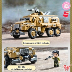 Đồ chơi lắp ráp Qman 22014 - Xe Quân Sự Hạng Nặng (603 Mảnh Ghép) - Dành Cho Bé Trai Trên 6 Tuổi