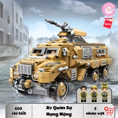 Đồ chơi lắp ráp Qman 22014 - Xe Quân Sự Hạng Nặng (603 Mảnh Ghép) - Dành Cho Bé Trai Trên 6 Tuổi