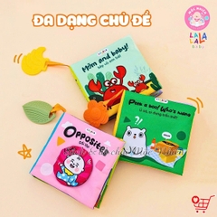 Sách vải Lalalababy ehon tương tác kích thích đa giác quan cho bé sơ sinh