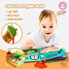 Sách vải Lalalababy ehon tương tác kích thích đa giác quan cho bé sơ sinh