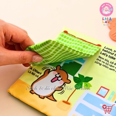 Sách vải Lalalababy ehon tương tác kích thích đa giác quan cho bé sơ sinh