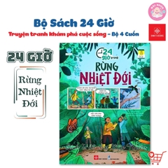 Combo 04 cuốn Sách 24 giờ - Truyện tranh khám phá cuộc sống cho trẻ từ 6 - 15 tuổi - Đinh Tị Books