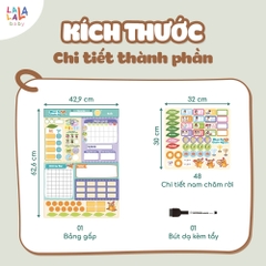 Đồ Chơi Nam Châm Nhật Ký Chăm Ngoan Khen Thưởng Kích Thích Sáng Tạo Cho Bé - Lalala baby