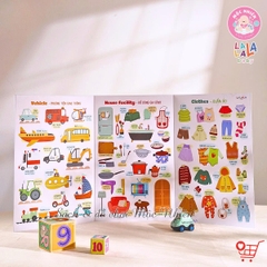 Combo 03 Bảng gấp thông thái My First Learning chart (3 chủ đề) - Lalala Baby