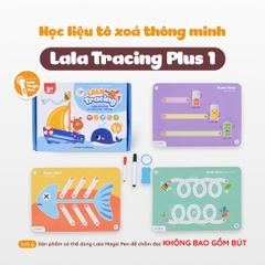 Combo 02 bộ Học liệu tô xóa Lala Tracing Plus - Đồ chơi giấy tô xóa thông minh đồ chơi tô xóa cho bé -Lalala baby