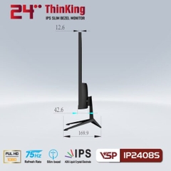 Màn hình LCD 24 inch VSP IP2408S FHD IPS 75Hz Gaming